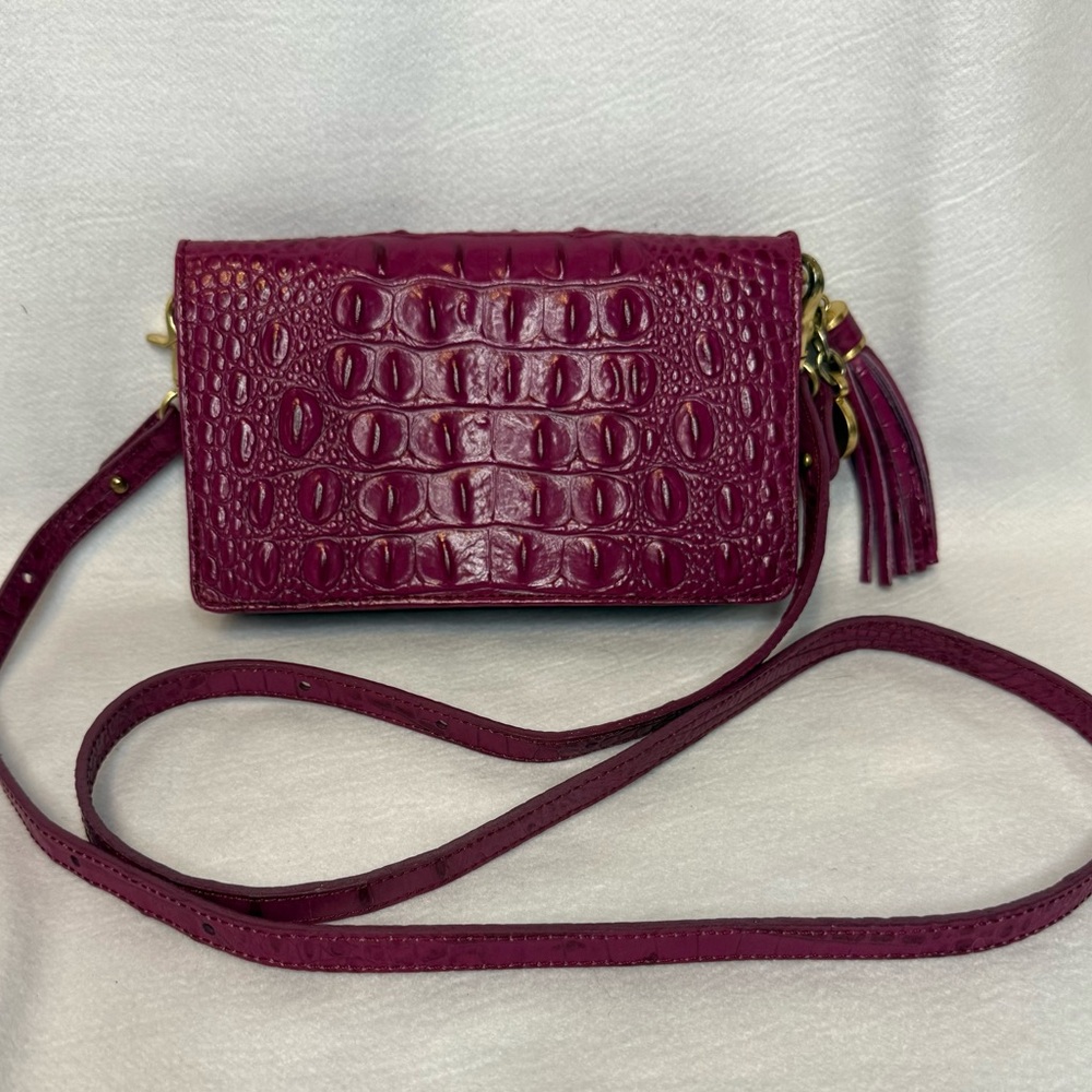 Brahmin Amelia Croc Embossed Crossbody Bag